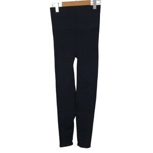 Spanx Black Look At Me Ribbed High Rise  Leggings Size XL